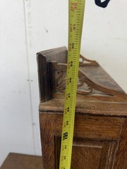 Antique victorian tiger oak hanging cupboard medicine cabinet raised panel