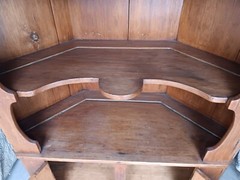 Antique Primitive Country Farmhouse Corner Cabinet Cupboard, 87″ tall