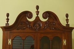 52707EC: HENKEL HARRIS Chippendale Cherry Welford Corner Cabinet
