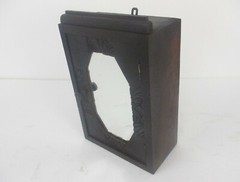 Kitchen Medicine Apothecary Bathroom Cabinet Carved Wood Beveled glass Lovely
