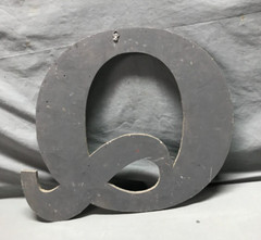 Decorative Salvage Tin Ceiling 16″ Patchwork White Metal VTG Letter Q 1791-24B