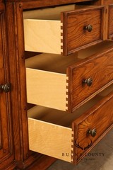 Thomasville Lighted Oak China Cabinet