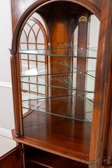 71224: HITCHCOCK Mahogany Georgian Style Lighted Corner Cabinet