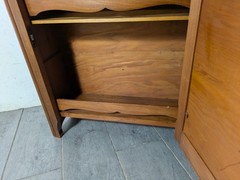 Vintage Rustic Country Wood Wall Medicine Apothecary Cabinet Shelf Mirror Door