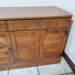 Ethan Allen Nutmeg Maple Wood Vintage Custom Cabinet Dresser Storage Shelf Doors