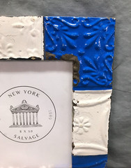 Decorative Salvaged 8×10 Tin Ceiling 3″ Patchwork Metal Picture Frame Old 51-25B
