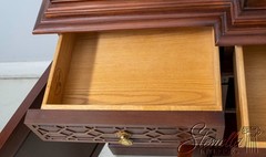 70401: HENKEL HARRIS Cherry Large China Cabinet Breakfront