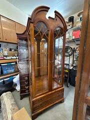 Jasper antique curio cabinet, lighted, solid wood