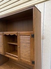 66554 Ethan Allen Maple Cabinet with Bookcase Top