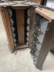 Rare Revolving Lochner Oak Ribbon Cabinet Country Store