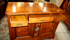 French Antique Maple Louis Philip Sideboard Cabinet / Server