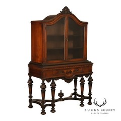 Rockford Republic Furniture Company 1920’s Walnut China Display Cabinet