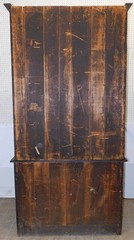 Antique Two Piece Painted Pine Step Back Cupboard