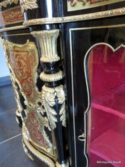 stamped MILLET Impressive french credenza 3 doors in marquetry Boulle 19th