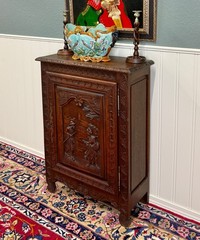 Antique French Breton Jam Cabinet Cupboard Storage Drawer Carved Oak 19th C