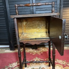 HT Cushman Smokers Humidor Wooden Stand With Ash Tray