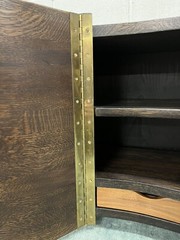Vtg Mark Levin Art Furniture Hanging Solid Oak Buffet Cabinet; Serpentine Front