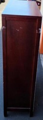 Beautiful Vintage Solid Wood Cabinet – Veneer Finish – Beveled Glass Doors – VGC