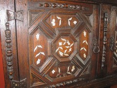 20% off until end of year Rare Antique English Oak Cabinet on Stand.