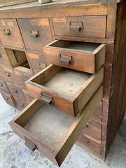 Antique The Tubs MFG Company Ludington, MI Oak Cabinet