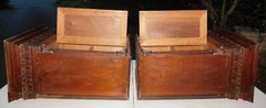 2 1800’s Antique Hanging Wall Cabinet English Colonial Cupboard 28 x 21 x 15″