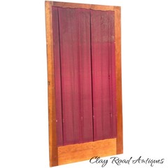 Antique Cherry Linen press display cabinet cupboard 2 pc NY country original 19t