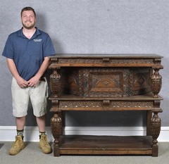Antique Court Cupboard, Early Elizabethan, Carved Oak, 17th / 18th Century!!