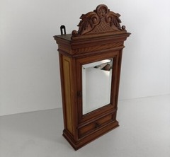 Gorgeous Large Medicine Apothecary Cabinet gorgeous Pediment Beveled glass mirro