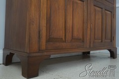 L72867: Country Chippendale Hand Crafted Walnut Cupboard