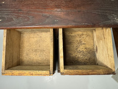 Antique Primitive 8 Drawer Oak Wall Cabinet Farmhouse Apothecary Storage