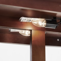 Curio Cabinet Lighted Curio Display Cabinet Walnut (E26 light bulb not included)
