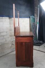 Antique Victorian Eastlake Washstand Cabinet Dry Sink Commode w Towel Bar