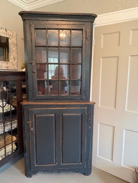 reproduction of an 1880’s kitchen corner cupboard very nice
