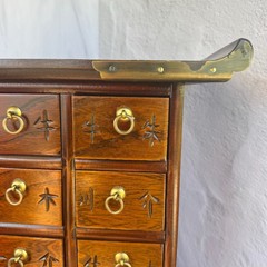 Vintage Korean Apothecary Cabinet With 11 Drawer Asian Herb Jewellery Storage
