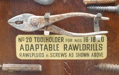 VERY RARE 1950’S RAWL PLUG SALES CABINET WITH TILL DRAWERS AND DISPLAY SECTION