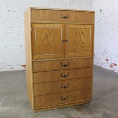 Modern Campaign Style Oak Gentlemen’s Chest by Founders Furniture Patterns 35