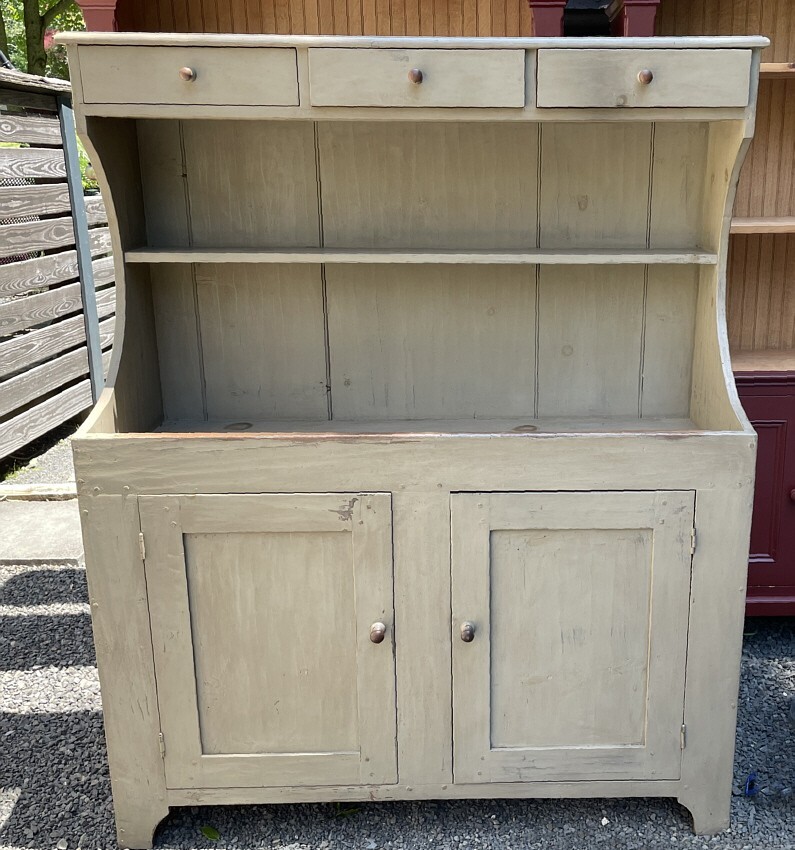 Stephen D VanOrmer hand-built Pennsylvania country painted dry sink cupboard