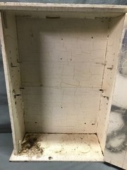 VTG Shabby 19X26 Wood Wall Mounted Medicine Cabinet Chic Old Cupboard 1225-25B