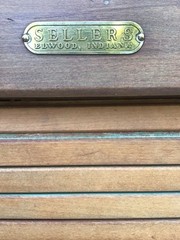 VTG Sellers Hoosier Cabinet Roll Top/Cabinets &Drawers Flour Bin 1920s-30s
