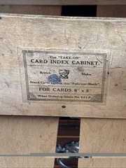 Vintage Wooden Large Card Catalogue Drawer