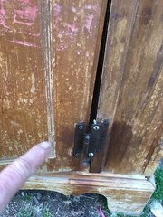 Vintage Mid Century Solid Wood China Cabinet Hutch Kitchen Cabinet Hoosier Type