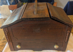 vintage Federal Style Wood Sewing Cabinet Springfield furniture works antique