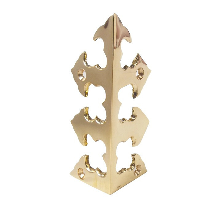 4pcs Vintage Solid Brass Anchor Box Corner Protector Decor Shelf Cabinet