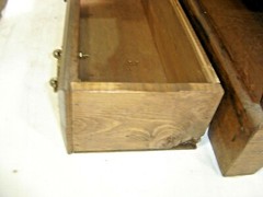 Vintage Oak Sugar Chest with Pierced Crown #1644
