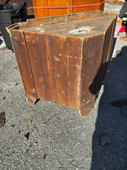 antique paint decorated corner cupboard 19th primitive Lancaster pa blind door
