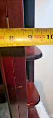 Vtg Wood & Glass Door Display Curio Louis XV Cabinet Cherry Mahogany 20″x13″x5″