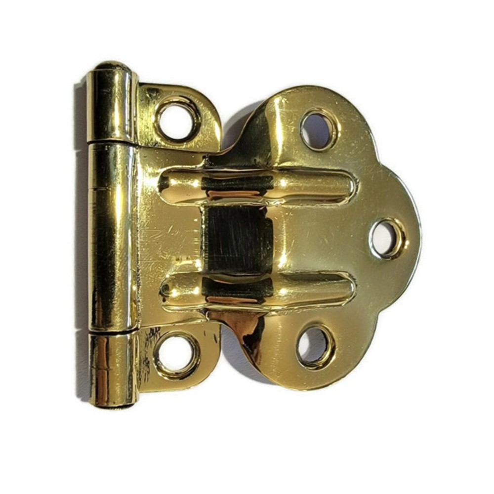 Brass McDougall Foldback Style CABINET HINGE with 3/8″ Offset Hoosier Sellers