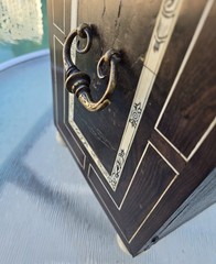 Miniature Ebony Cabinet Engraved Italian Style 10,5″x1 1,1″ x7,2″