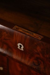 Antique Mahogany Biedermeier Two Piece Corner Cabinet