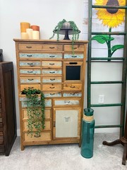 Farmhouse Style Multi-Drawer Wood Apothecary Craft Cabinet